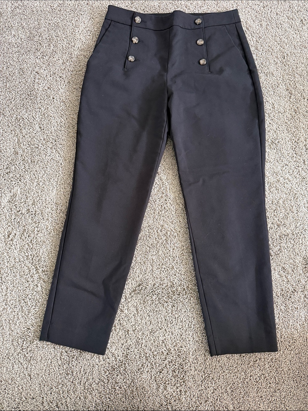 Express High-Waist Double-Breasted Black Dress Pants
